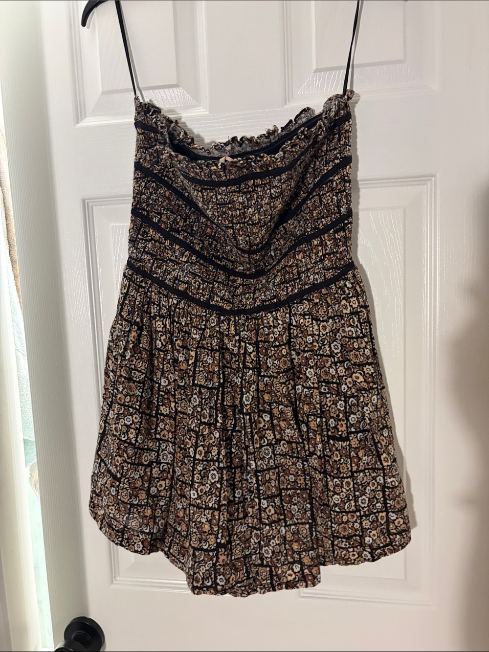 Free People Bali Checked Out Floral Romper